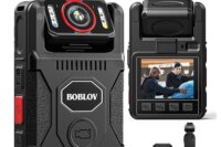 BOBLOV M7 Pro 4K GPS Body Mounted Camera 128GB Video Recorder 180° Rotate Camera 4000mAh Battery for 15 Hours Recording Bodycam