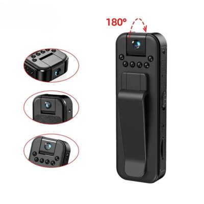 1080P Mini Camera and 32GB TFCard Portable Small Digital Video Recorder Police BodyCam Infrared Night Vision Miniature Camcorder - Image 4