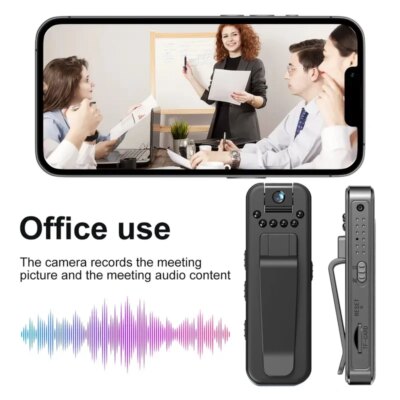 1080P Mini Camera and 32GB TFCard Portable Small Digital Video Recorder Police BodyCam Infrared Night Vision Miniature Camcorder - Image 2