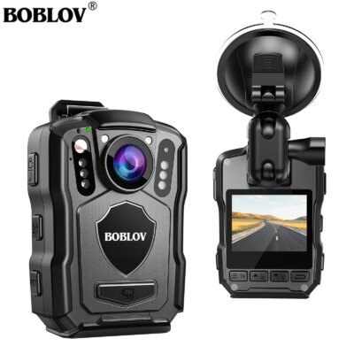 Updated BOBLOV M5 Police Body Cam GPS Recorder 1440P Body Mounted Cam 256GB Bodycam Night Vision IP67 Dashcam 4200mAh Battery