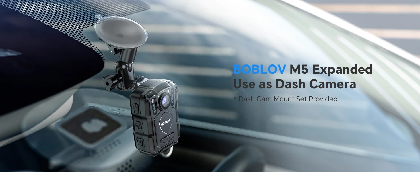 Updated BOBLOV M5 Police Body Cam GPS Recorder 1440P Body Mounted Cam 256GB Bodycam Night Vision IP67 Dashcam 4200mAh Battery