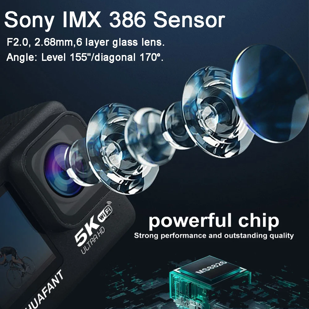 Action Camera G9SE 5K 4K60FPS 50MP 2.0 Touch LCD EIS Dual Screen Wi-Fi 170D Pre-Record DVR Waterproof 30M 5X Zoom Sports Camera Action Camera G9SE 5K 4K60FPS 50MP 2.0 Touch LCD EIS Dual Screen Wi-Fi 170D Pre-Record DVR Waterproof 30M 5X Zoom Sports Camera