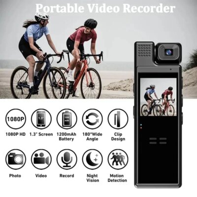 HD Mini Camera L9 1.3inch Screen 1080P Sports  Portable Digital Video Recorder BodyCam Infrared Night Vision Police Camcorder - Image 3