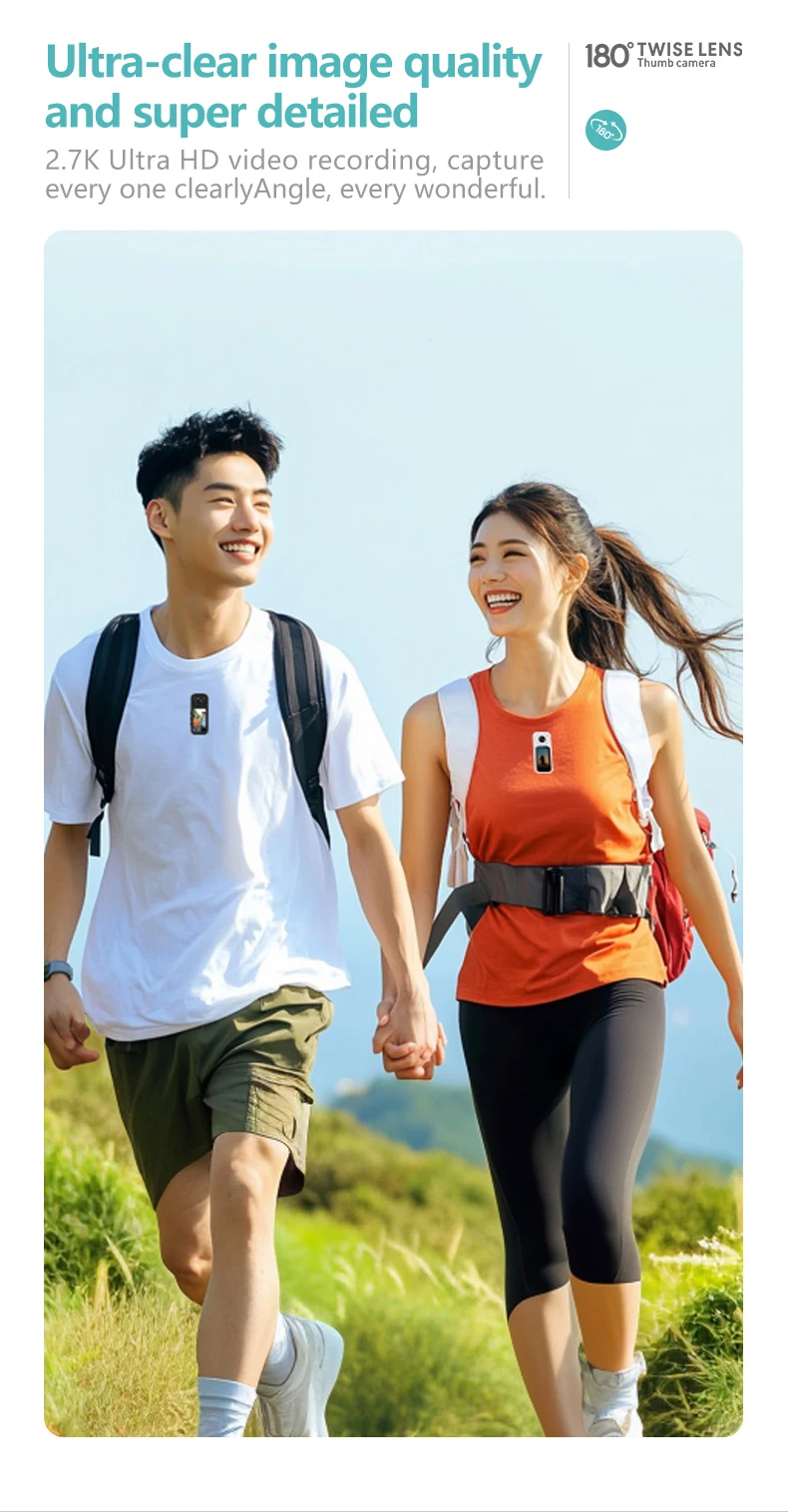 Small Action Camera Sports Cam Bodycam Rotating Lens Go WiFi Digital Pro Video Runcam Instant for Hero 10 11 12 13 Photography