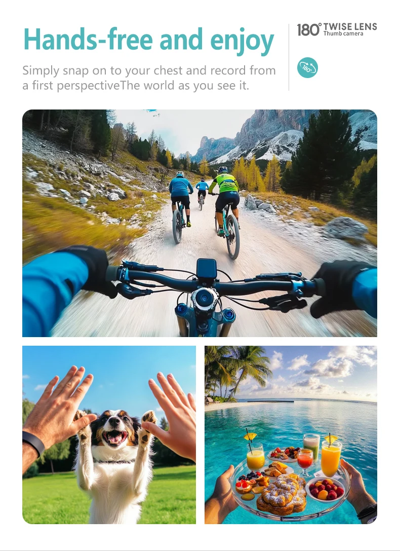 Small Action Camera Sports Cam Bodycam Rotating Lens Go WiFi Digital Pro Video Runcam Instant for Hero 10 11 12 13 Photography