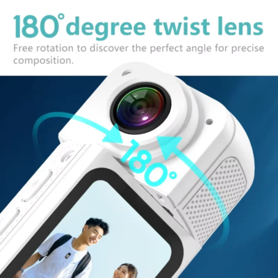 Small Action Camera Sports Cam Bodycam Rotating Lens Go WiFi Digital Pro Video Runcam Instant for Hero 10 11 12 13 Photography - Image 2