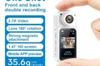 Small Action Camera Sports Cam Bodycam Rotating Lens Go WiFi Digital Pro Video Runcam Instant for Hero 10 11 12 13 Photography