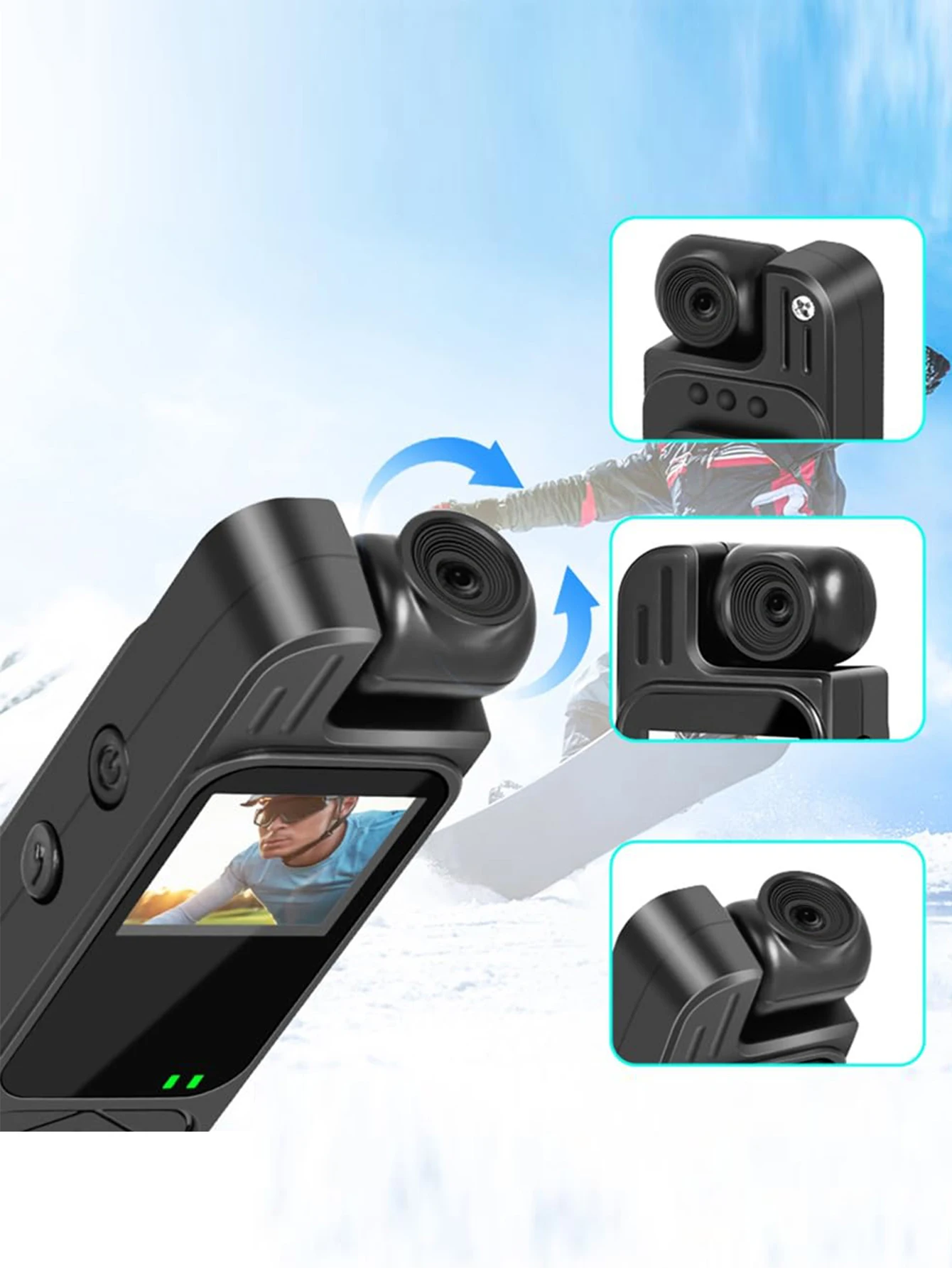 2K Sports HD Mini Camera Outdoor Portable Digital Video Recorder BodyCam Night Vision Police Camcorder 180° Rotating Bike Camera 2K Sports HD Mini Camera Outdoor Portable Digital Video Recorder BodyCam Night Vision Police Camcorder 180° Rotating Bike Camera