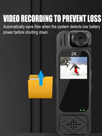 2K Sports HD Mini Camera Outdoor Portable Digital Video Recorder BodyCam Night Vision Police Camcorder 180° Rotating Bike Camera - Image 2