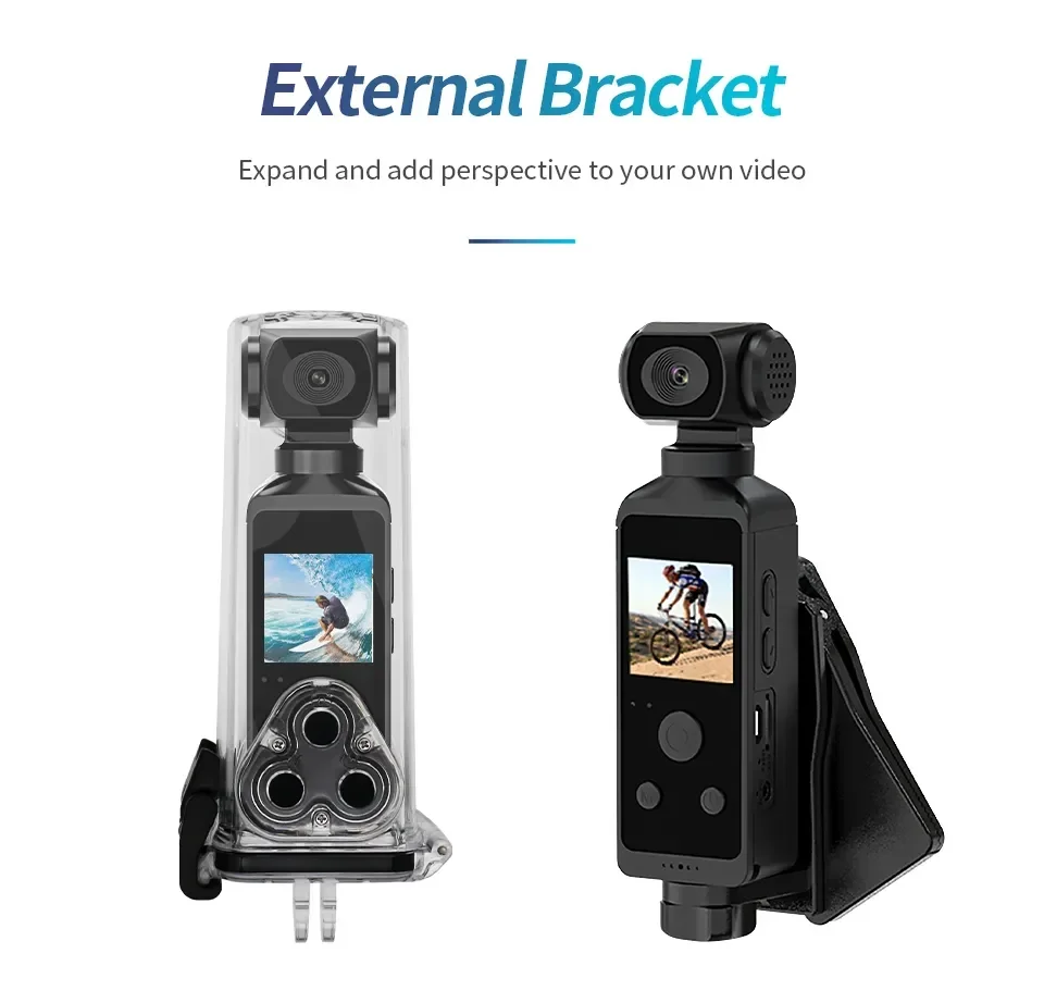 4K 1080P Pocket Action Camcorder HD Sports Cam 1.3 LCD Screen 270 Rotate Wifi Mini Camera with Waterproof Case Motion Camera