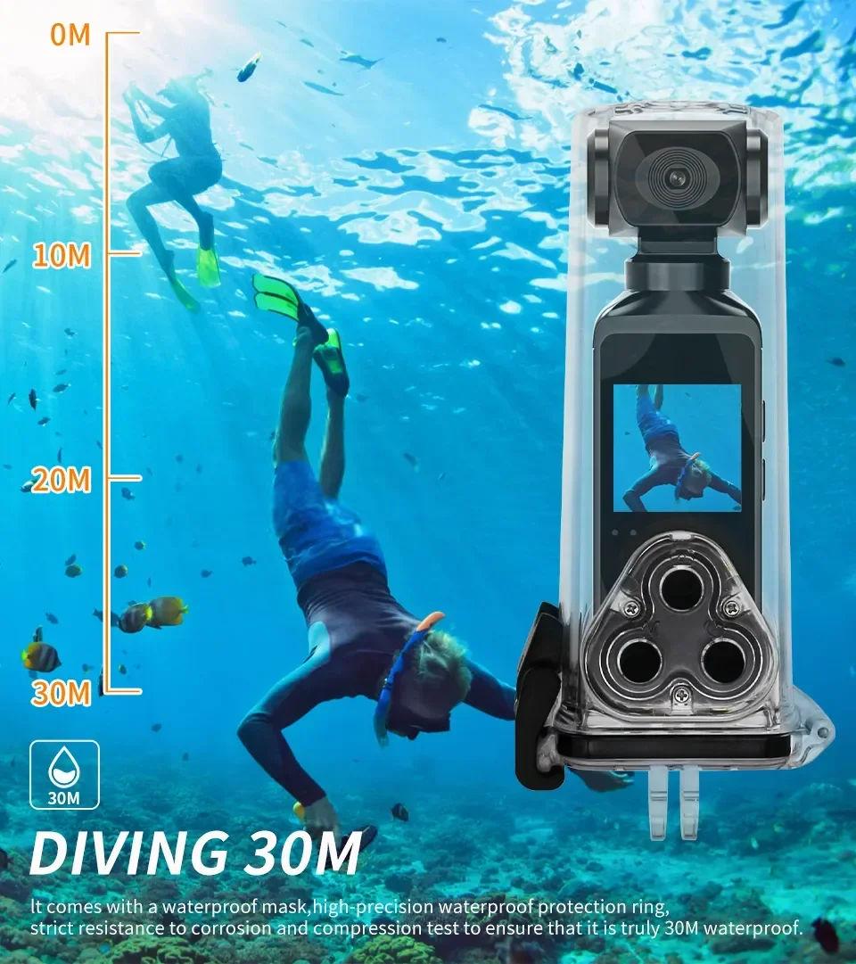 4K 1080P Pocket Action Camcorder HD Sports Cam 1.3 LCD Screen 270 Rotate Wifi Mini Camera with Waterproof Case Motion Camera