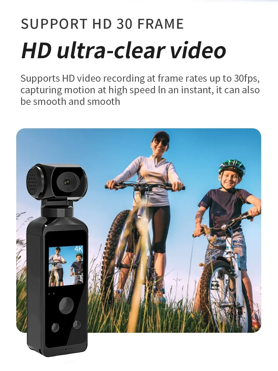 4K 1080P Pocket Action Camcorder HD Sports Cam 1.3 LCD Screen 270 Rotate Wifi Mini Camera with Waterproof Case Motion Camera