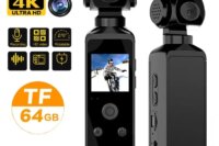 4K 1080P Pocket Action Camcorder HD Sports Cam 1.3 LCD Screen 270 Rotate Wifi Mini Camera with Waterproof Case Motion Camera