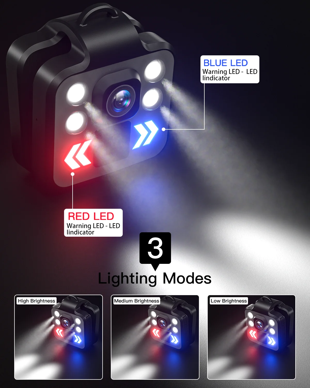 Telele W8 Wearable Bodycam 1080P HD 1000mAh Lithium Battery Night Vision IP65 Waterproof Portable Action Camera