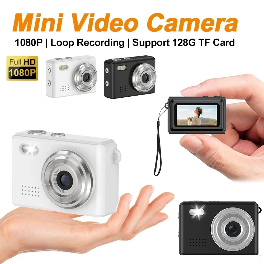 1080P HD Mini Camera Pocket Digital Camera with Screen Bodycam Indoor Outdoor Sports DV Video Recorder Compact