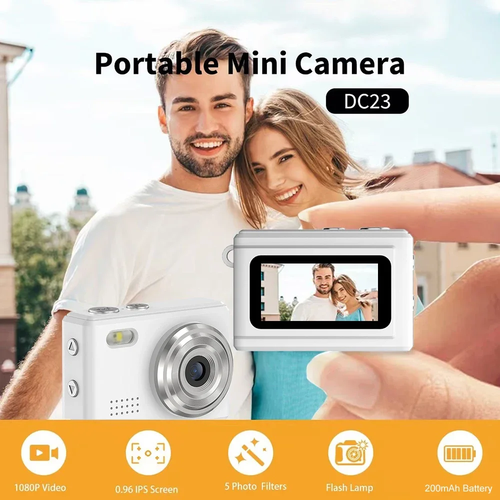 1080P HD Mini Camera Pocket Digital Camera with Screen Bodycam Indoor Outdoor Sports DV Video Recorder Compact
