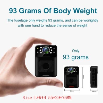 Waterproof Small Body Camera 1080P File Encryption Infrared Night Vision Cam Mini Bodycam Sport DV Law Enforcement DVR - Image 2
