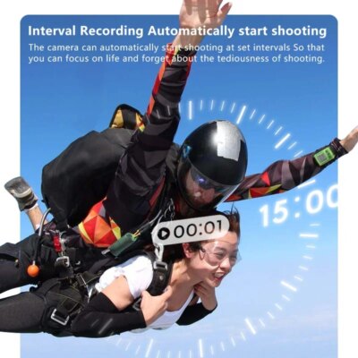 1.5Inch 2.7K UHD Wifi Action Camera Dash Action Moto 180° Rotation Wide Angle 1080P Small Motorcycle Video Bodycams for Cycling - Image 5