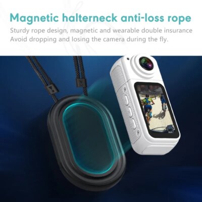1.5Inch 2.7K UHD Wifi Action Camera Dash Action Moto 180° Rotation Wide Angle 1080P Small Motorcycle Video Bodycams for Cycling - Image 4