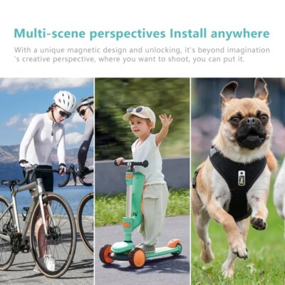 1.5Inch 2.7K UHD Wifi Action Camera Dash Action Moto 180° Rotation Wide Angle 1080P Small Motorcycle Video Bodycams for Cycling - Image 3