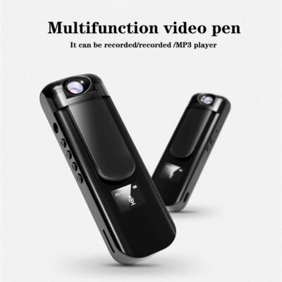 Mini Body Camera 1080P HD Video Camcorder 180° Rotating Night Vision Digital Pen Voice Recorder MP3 Player Bodycam - Image 2