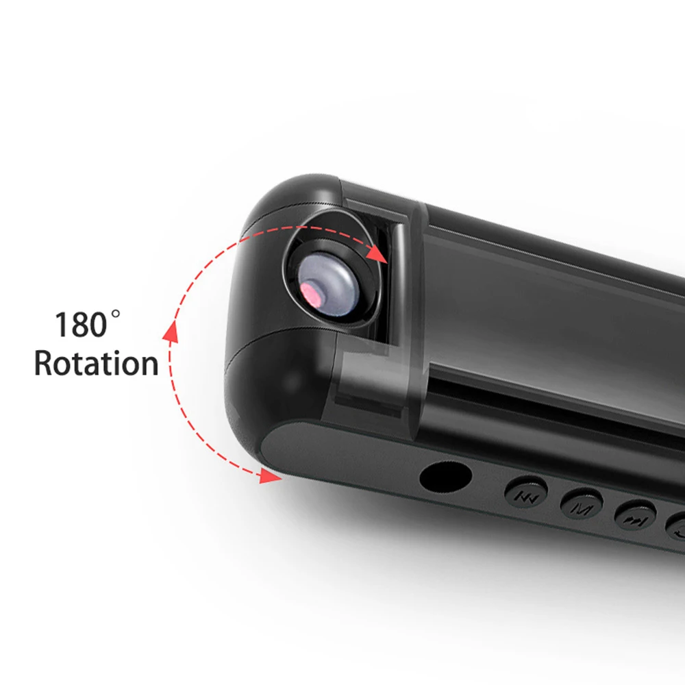 Mini Body Camera 1080P HD Video Camcorder 180° Rotating Night Vision Digital Pen Voice Recorder MP3 Player Bodycam Mini Body Camera 1080P HD Video Camcorder 180° Rotating Night Vision Digital Pen Voice Recorder MP3 Player Bodycam