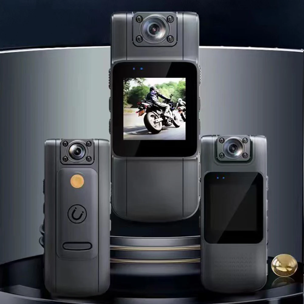 GS06 Mini Body Camera 1080P HD WiFi Sports Camera 180° Rotating Night Vision Digital Video Recorder 1000mAh Bodycam Police Cam