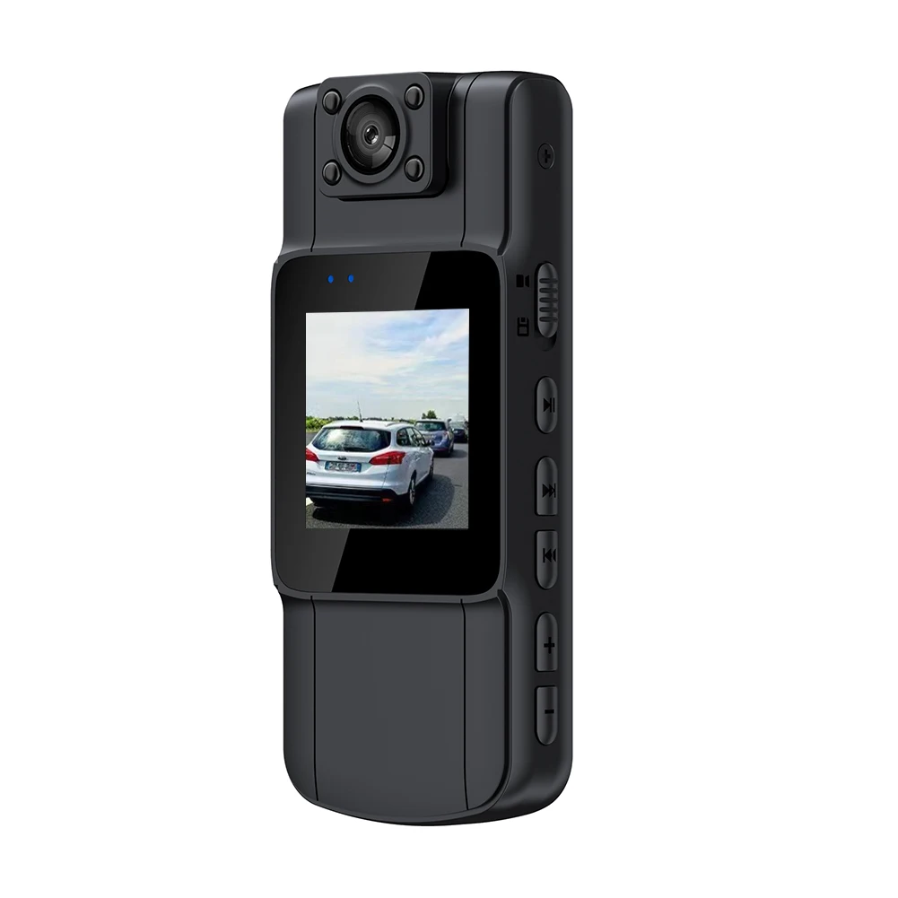 GS06 Mini Body Camera 1080P HD WiFi Sports Camera 180° Rotating Night Vision Digital Video Recorder 1000mAh Bodycam Police Cam