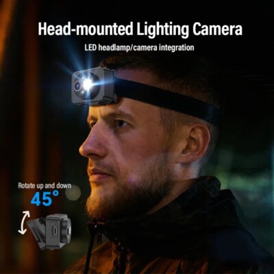 HD 1080P Outdoor Sport Camera Camcorder Head-mounted Action Induction Light Powerful Helmet Video Recording DVR Cam Camping - Image 2