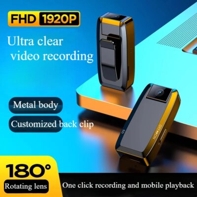 HD 1920P Body Mini Camera Portable Small Digital Video Recorder Police BodyCam  Miniature Camcorder action camera mini dv - Image 3