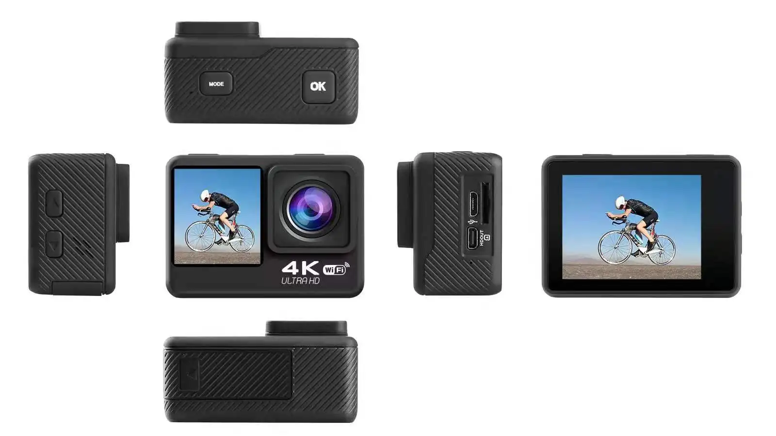 Action Camera 5K30FPS 4K60FPS 48MP 2.0 Touch LCD EIS Dual Screen Wi-Fi 170D DVR Webcam Waterproof 30M 5X Zoom Sports Camera Action Camera 5K30FPS 4K60FPS 48MP 2.0 Touch LCD EIS Dual Screen Wi-Fi 170D DVR Webcam Waterproof 30M 5X Zoom Sports Camera