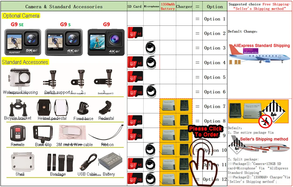 Action Camera 5K30FPS 4K60FPS 48MP 2.0 Touch LCD EIS Dual Screen Wi-Fi 170D DVR Webcam Waterproof 30M 5X Zoom Sports Camera