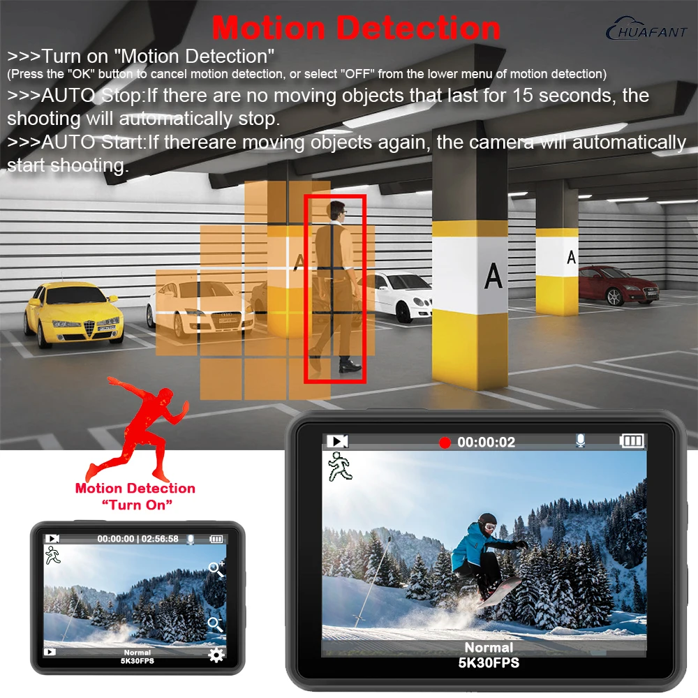 Action Camera 5K30FPS 4K60FPS 48MP 2.0 Touch LCD EIS Dual Screen Wi-Fi 170D DVR Webcam Waterproof 30M 5X Zoom Sports Camera Action Camera 5K30FPS 4K60FPS 48MP 2.0 Touch LCD EIS Dual Screen Wi-Fi 170D DVR Webcam Waterproof 30M 5X Zoom Sports Camera