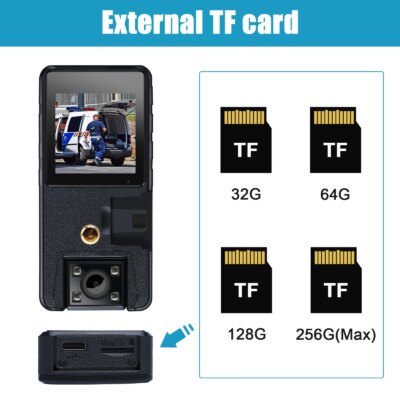 Vandlion A39 1080P Infrared Night Vision HD Mini Camera 1.54'' Screen Dash Cam Small Camcorder 180 degrees Wide Angle Bodycam - Image 4