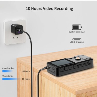 Vandlion A39 1080P Infrared Night Vision HD Mini Camera 1.54'' Screen Dash Cam Small Camcorder 180 degrees Wide Angle Bodycam - Image 5
