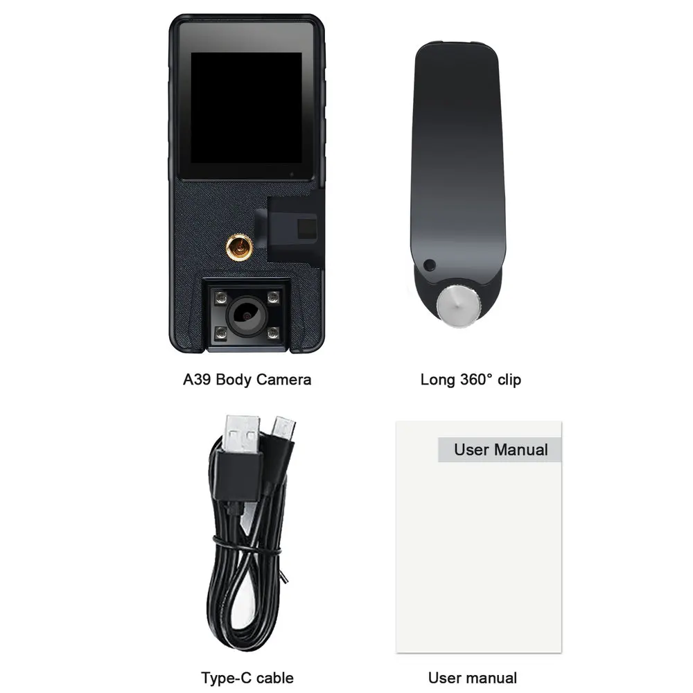 Vandlion A39 1080P Infrared Night Vision HD Mini Camera 1.54'' Screen Dash Cam Small Camcorder 180 degrees Wide Angle Bodycam