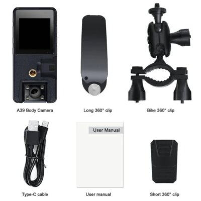 Vandlion A39 1080P Infrared Night Vision HD Mini Camera 1.54'' Screen Dash Cam Small Camcorder 180 degrees Wide Angle Bodycam - Image 6