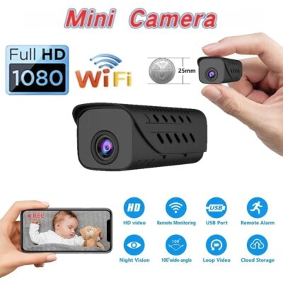 1080P HD Mini Wifi Camera Smart Home Video Recorder IR Night Vision Security Subminiature Camcorder Micro Built-in Power Battery
