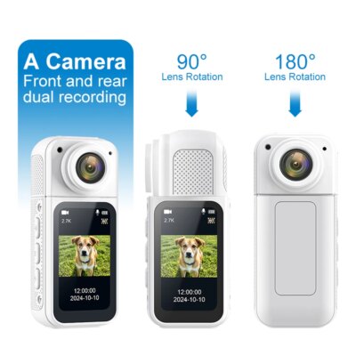 S70 2.7K HD Small Sports Cam 180° Rotate WiFi Thumb Camera Wearable WIFI Bodycam Magnetic Video Recorder Camcorder for Sports - Image 6