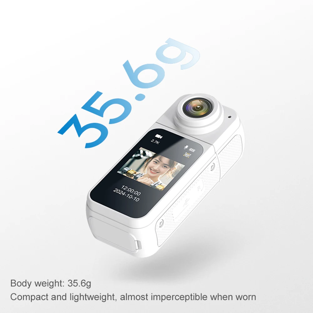 S70 2.7K HD Small Sports Cam 180° Rotate WiFi Thumb Camera Wearable WIFI Bodycam Magnetic Video Recorder Camcorder for Sports