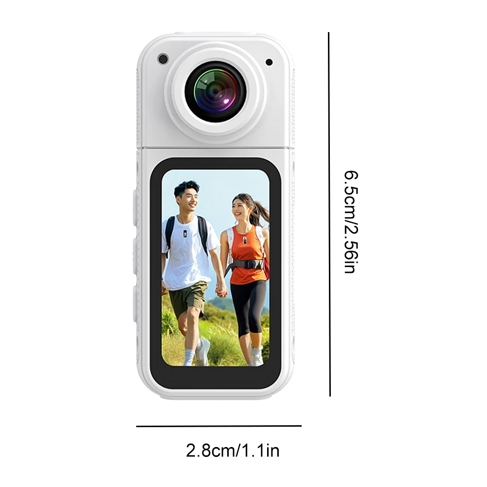S70 2.7K HD Small Sports Cam 180° Rotate WiFi Thumb Camera Wearable WIFI Bodycam Magnetic Video Recorder Camcorder for Sports