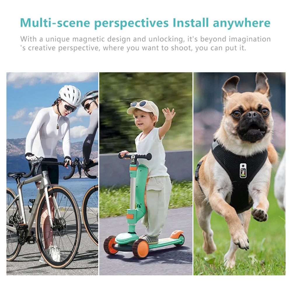 S70 2.7K HD Small Sports Cam 180° Rotate WiFi Thumb Camera Wearable WIFI Bodycam Magnetic Video Recorder Camcorder for Sports