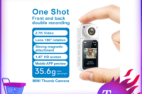 Small Action Camera Sports Cam Bodycam Rotating Lens Go WiFi Digital Pro Video Runcam Instant for Hero 10 11 12 13 Photography