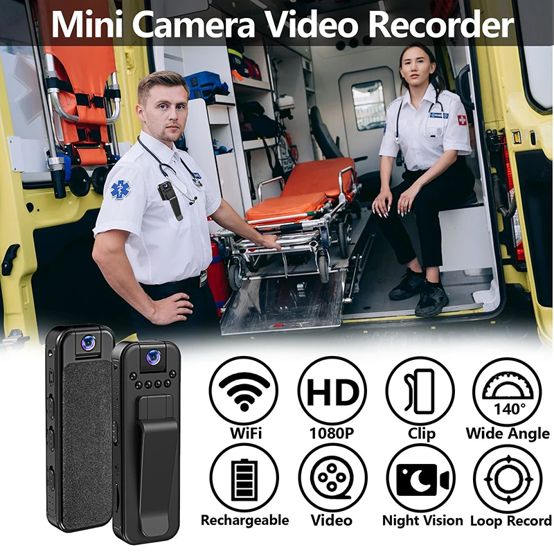 Wifi 1080P Body Mini Camera Portable Digital Video Recorder Police BodyCam Infrared Night Vision Miniature Camcorder