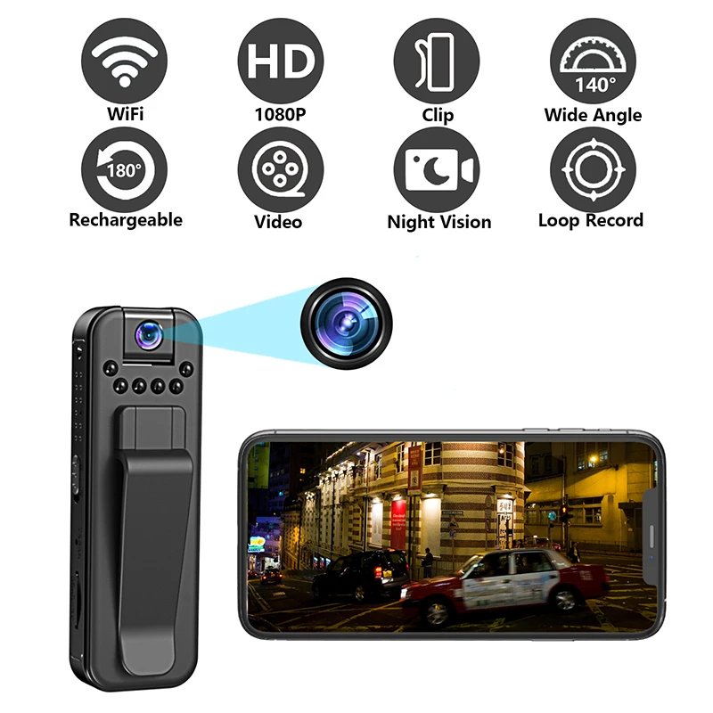 Wifi 1080P Body Mini Camera Portable Digital Video Recorder Police BodyCam Infrared Night Vision Miniature Camcorder