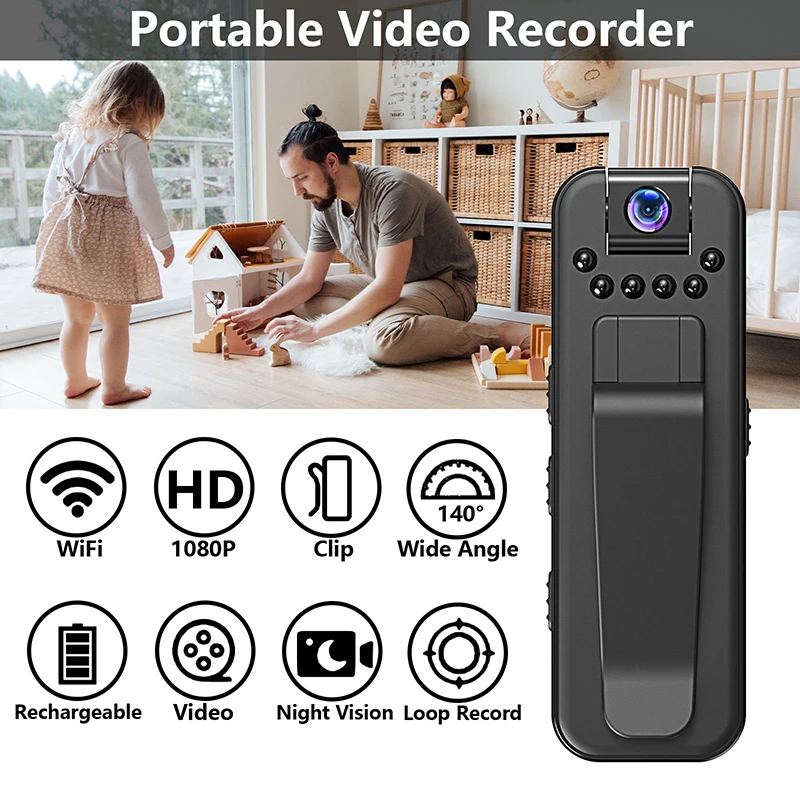 Wifi 1080P Body Mini Camera Portable Digital Video Recorder Police BodyCam Infrared Night Vision Miniature Camcorder