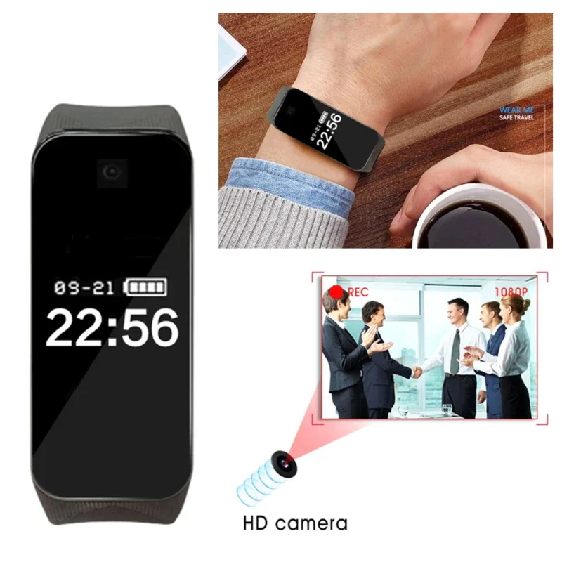 1080P HD Mini Camera Smart Watch Camera Portable Outdoor Sports DV Sports Bracelet Cam Supports Mobile Hotspot Viewing 1080P HD Mini Camera Smart Watch Camera Portable Outdoor Sports DV Sports Bracelet Cam Supports Mobile Hotspot Viewing
