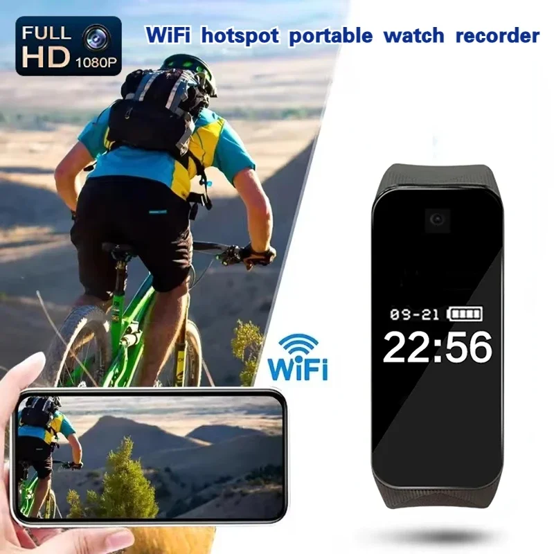 1080P HD Mini Camera Smart Watch Camera Portable Outdoor Sports DV Sports Bracelet Cam Supports Mobile Hotspot Viewing 1080P HD Mini Camera Smart Watch Camera Portable Outdoor Sports DV Sports Bracelet Cam Supports Mobile Hotspot Viewing