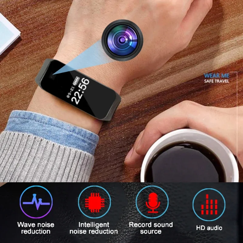 1080P HD Mini Camera Smart Watch Camera Portable Outdoor Sports DV Sports Bracelet Cam Supports Mobile Hotspot Viewing 1080P HD Mini Camera Smart Watch Camera Portable Outdoor Sports DV Sports Bracelet Cam Supports Mobile Hotspot Viewing