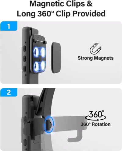 BOBLOV A23 Infrared Night Vision Mini Camera 1080P 180 Rotating len Video Recorder Small Camcorder Police BodyCam Magnetic Clips - Image 4